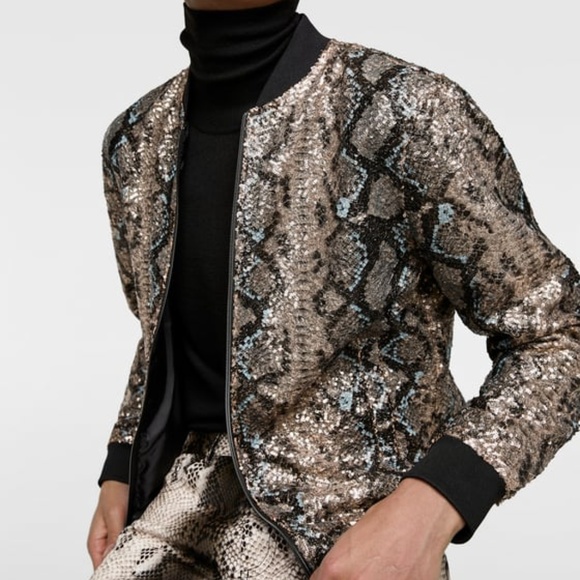 zara snakeskin coat